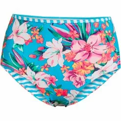 Lands' End Women's Reversible Chlorine Resistant High Waisted Bikini Swim Bottoms
