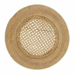 Saro Lifestyle Handmade Rattan Charger Plates - Set Of 4