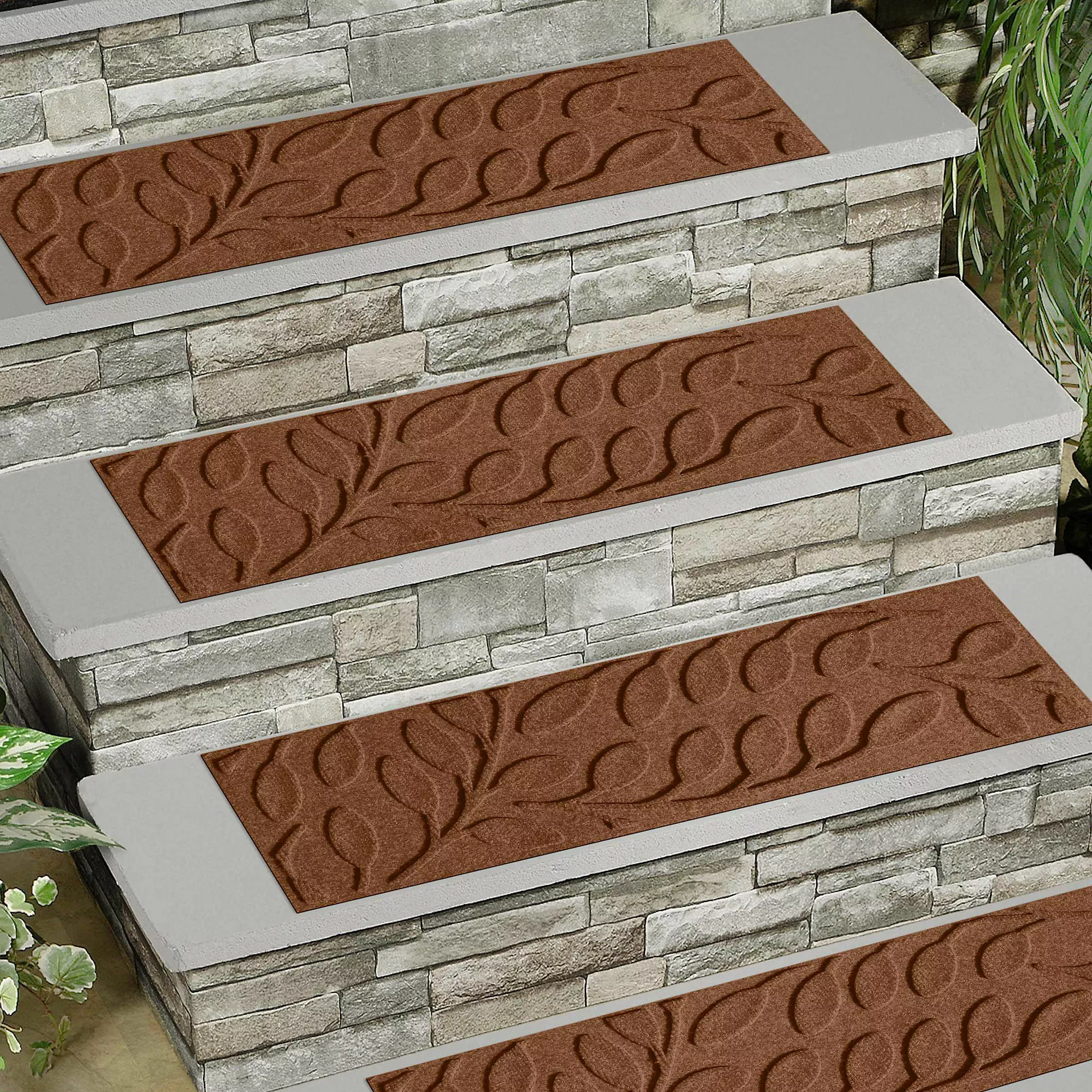 Bungalow Flooring 8.5" X 30" Brittany Leaf Waterblock Stair Treads - Set Of 4 - Image 3