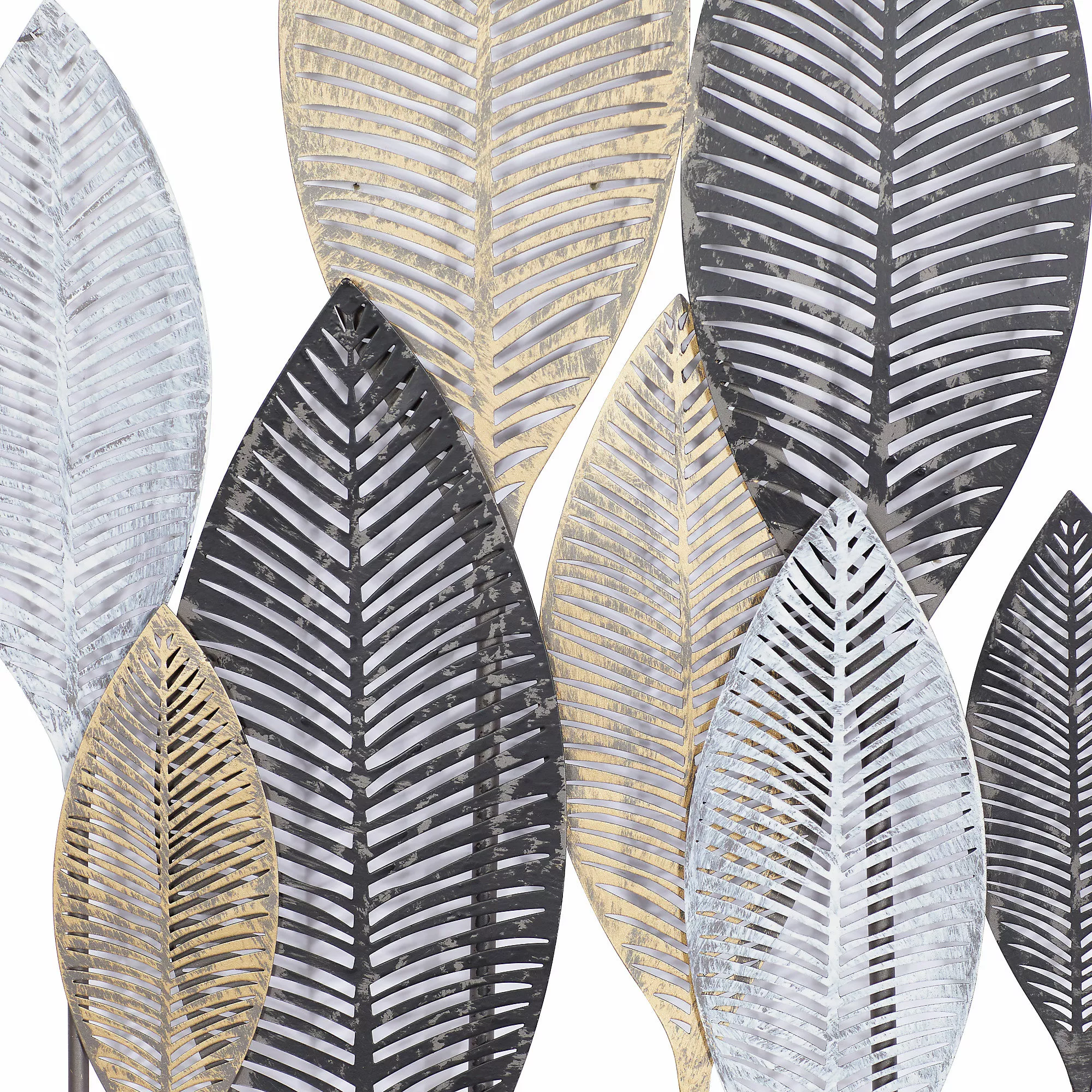 Baywater Living Farmhouse Metallic Iron Leaf Accent Wall Decor - Image 6