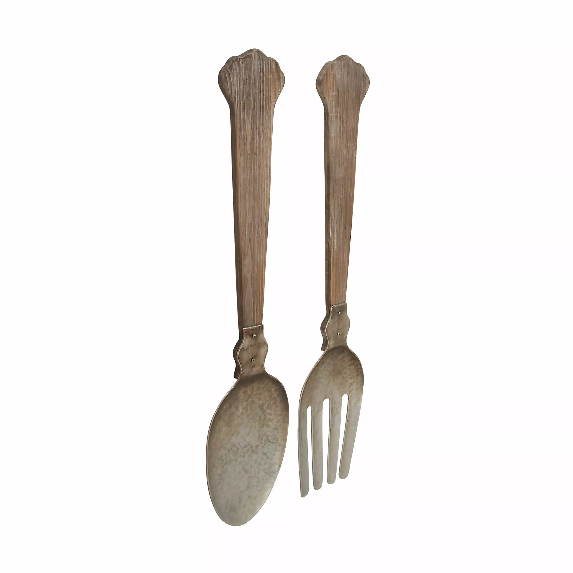 Baywater Living 2 Piece Farmhouse Fork And Spoon Utensil Pair Wall Decor - Image 5