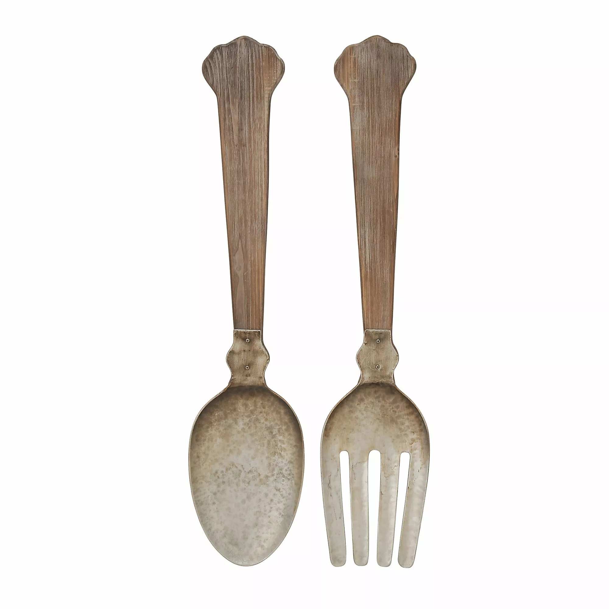 Baywater Living 2 Piece Farmhouse Fork And Spoon Utensil Pair Wall Decor