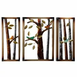 Baywater Living 3 Piece Farmhouse Tin Forest Wall Panel Decor