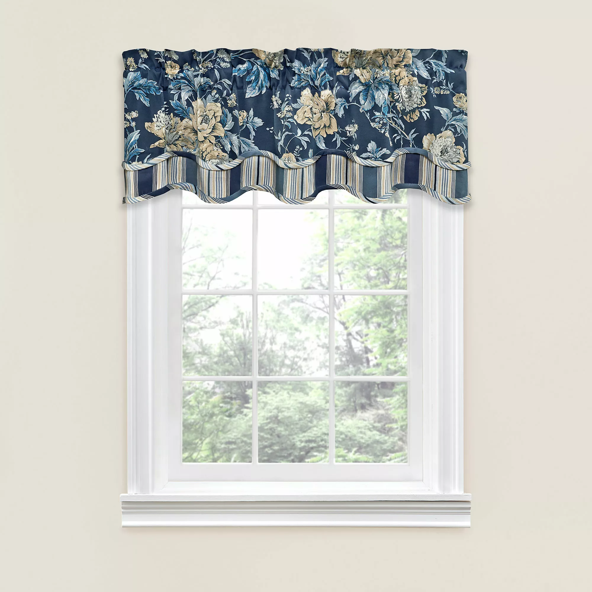 Traditions By Waverly Forever Yours Floral Window Valance