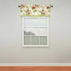 Waverly Emma's Garden Floral Lined Cotton Window Valance