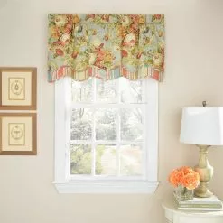 Waverly Spring Bling Pieced Scalloped Cotton Window Valance