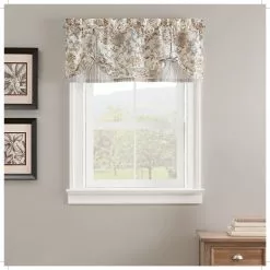 Waverly Lucchese Floral Cotton Tie Up Window Valance