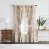Waverly Mudan Light Filtering Cotton Rod Pocket Window Panel Curtains