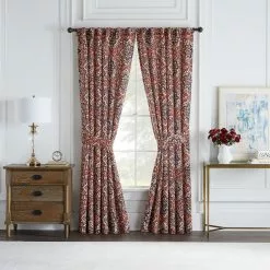 Waverly Tabriz Light Filtering Cotton Rod Pocket Window Panel Curtains