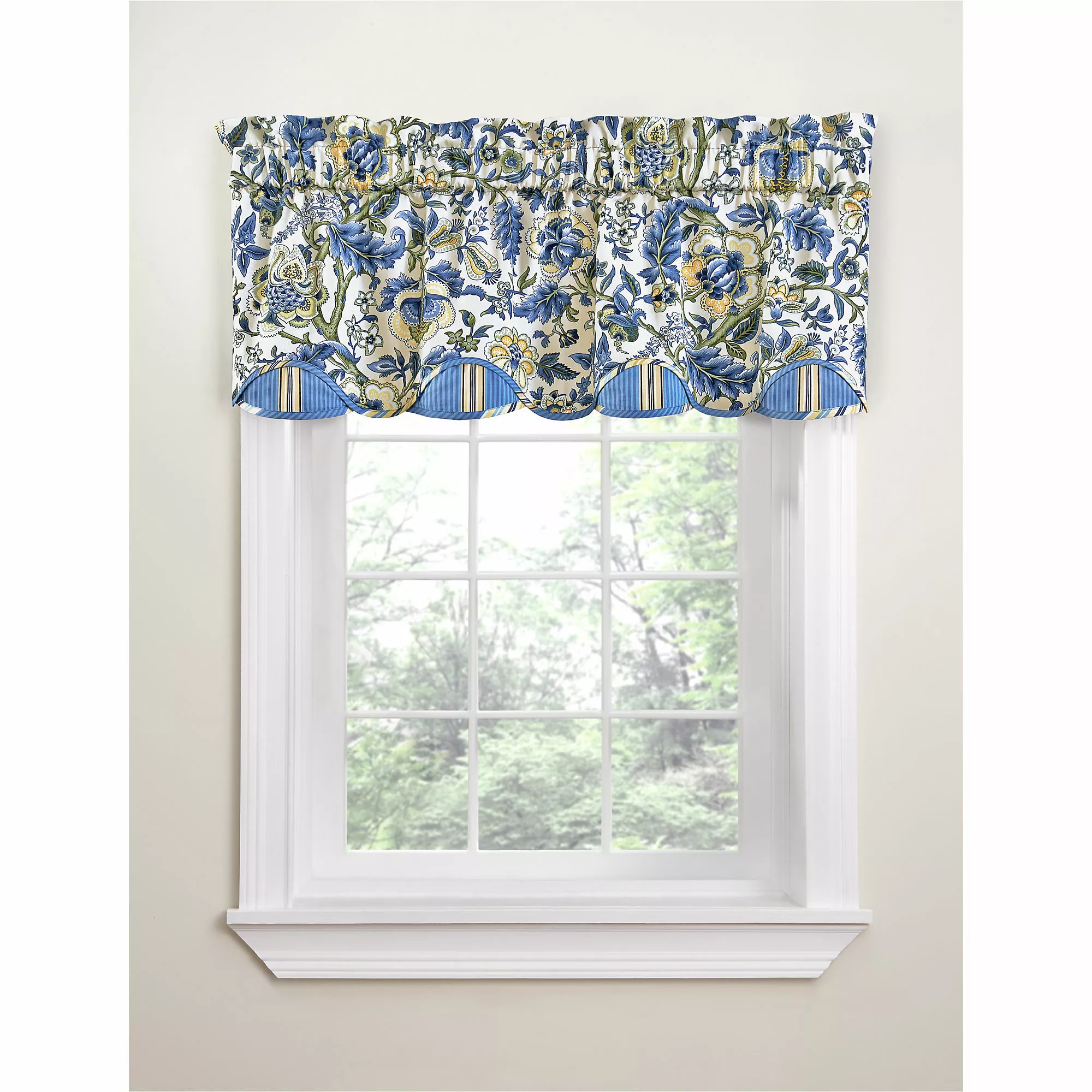 Waverly Imperial Dress Buckingham Floral Cotton Window Valance