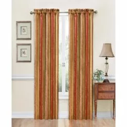 Traditions By Waverly Stripe Ensemble Single Window Panel Curtain