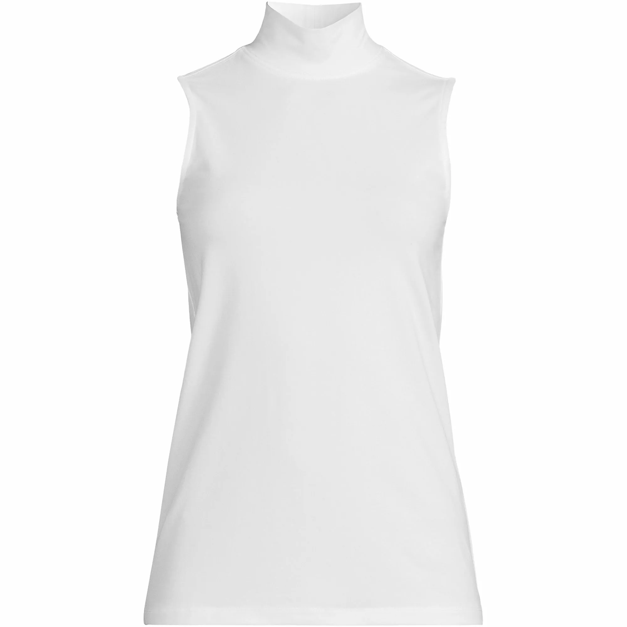 Lands' End Women's Lightweight Jersey Sleeveless Mock - Image 5