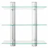 Danya B Wall Mounted 3 Tier Bathroom Glass Shelving Unit