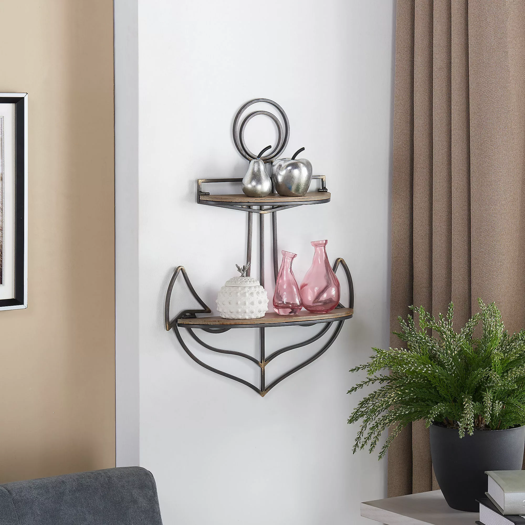 Danya B Rustic Anchor Wall Shelf - Image 6