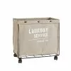 Danya B Army Canvas Laundry Hamper On Wheels