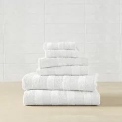 Blue Loom Noah Quick Dry Cotton 6 Piece Bath Towel Set
