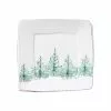 Vietri Lastra Holiday Trees Melamine Square Serving Platter
