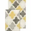 Chesapeake Alloy Moroccan Tile Cotton Anti Skid 2 Piece Bath Rug Set
