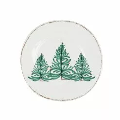 Vietri Lastra Holiday Trees Melamine Dinner Plate
