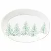 Vietri Lastra Holiday Trees Oval Serving Platter