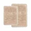 Chesapeake Crochet Cotton Anti Skid 2 Piece Bath Rug Set
