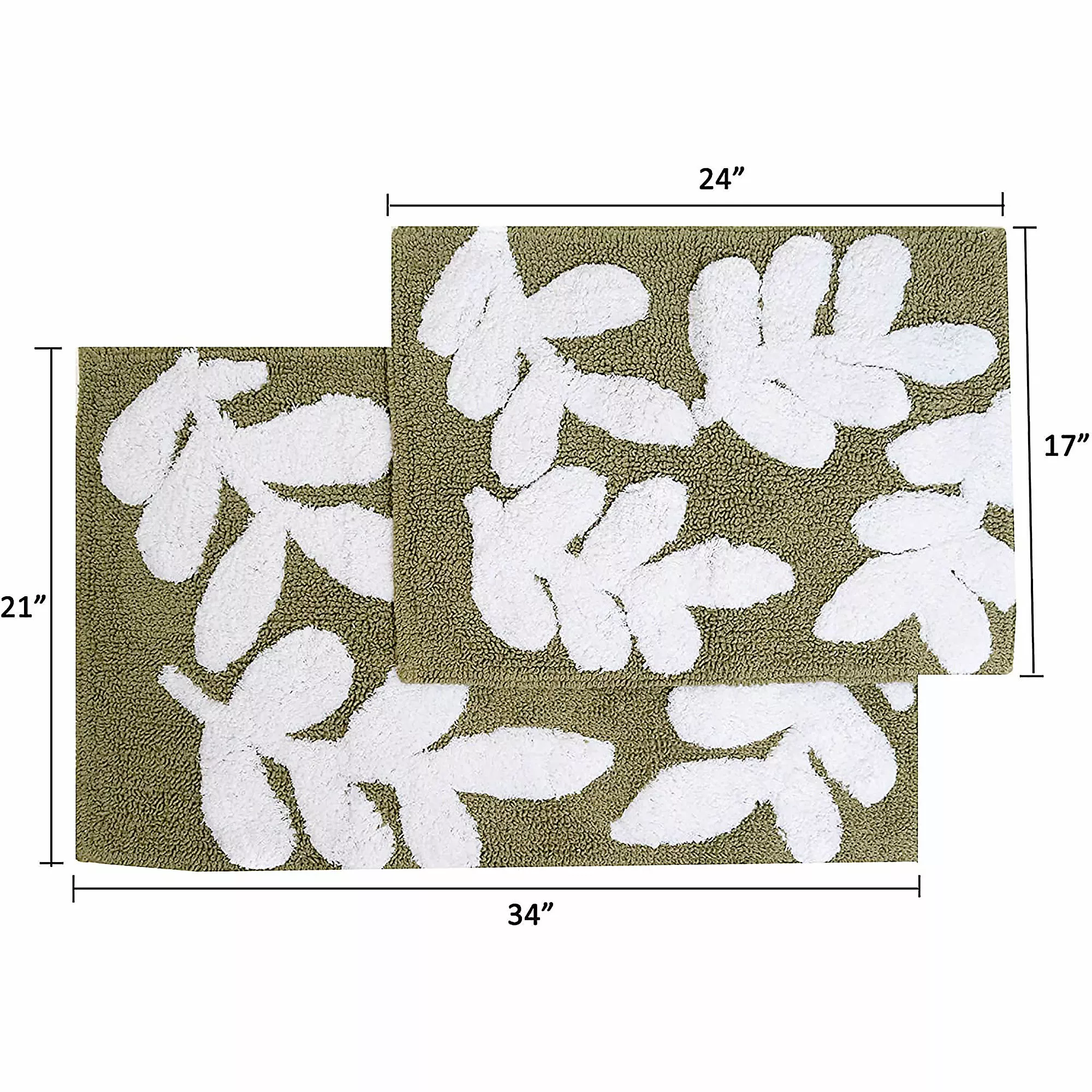 Chesapeake Monte Carlo Cotton Anti Skid 2 Piece Bath Rug Set - Image 4