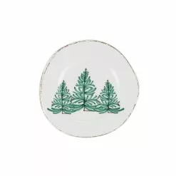 Vietri Lastra Holiday Trees Melamine Salad Plate