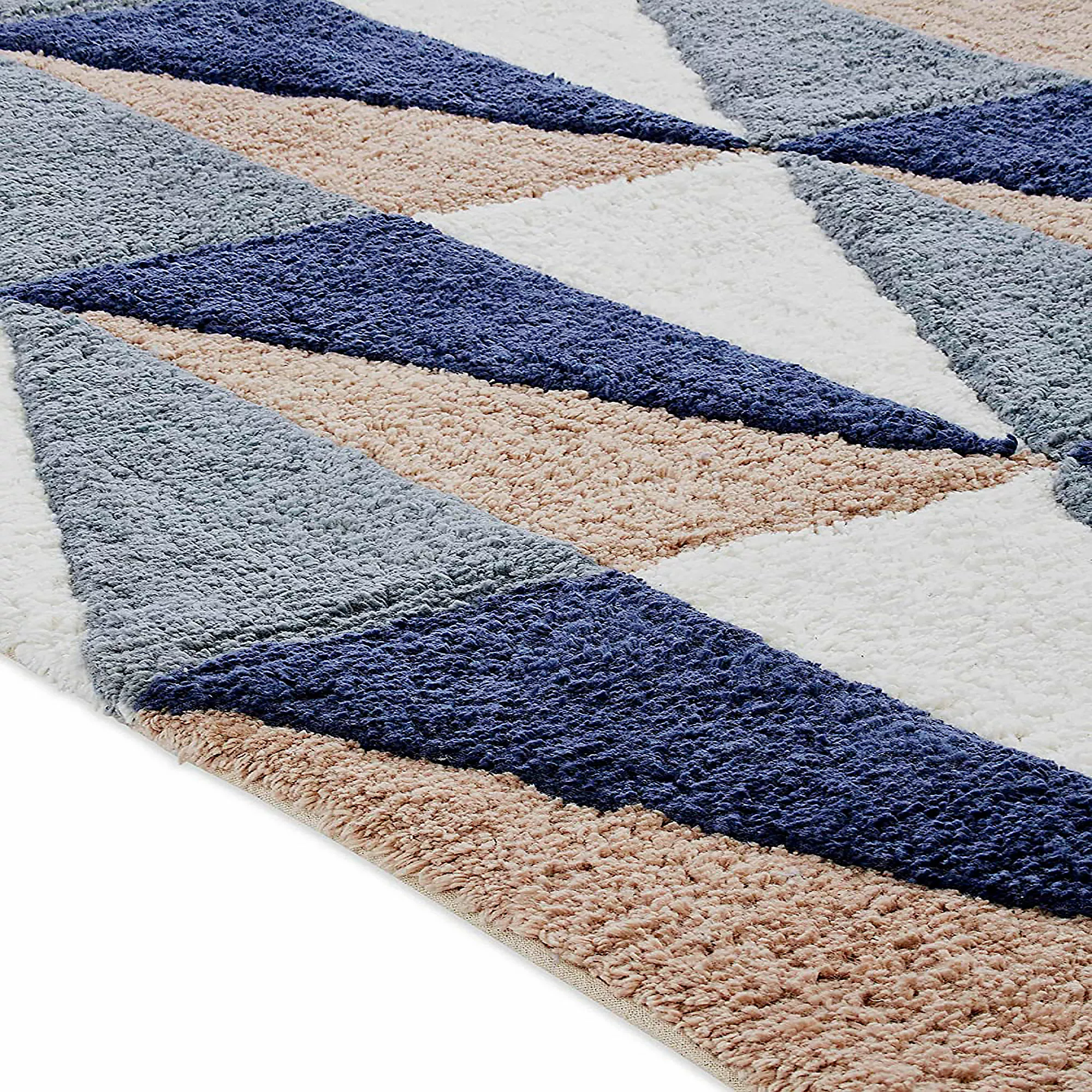 Chesapeake Angle Geometric Cotton Anti Skid 2 Piece Bath Rug Set - Image 5