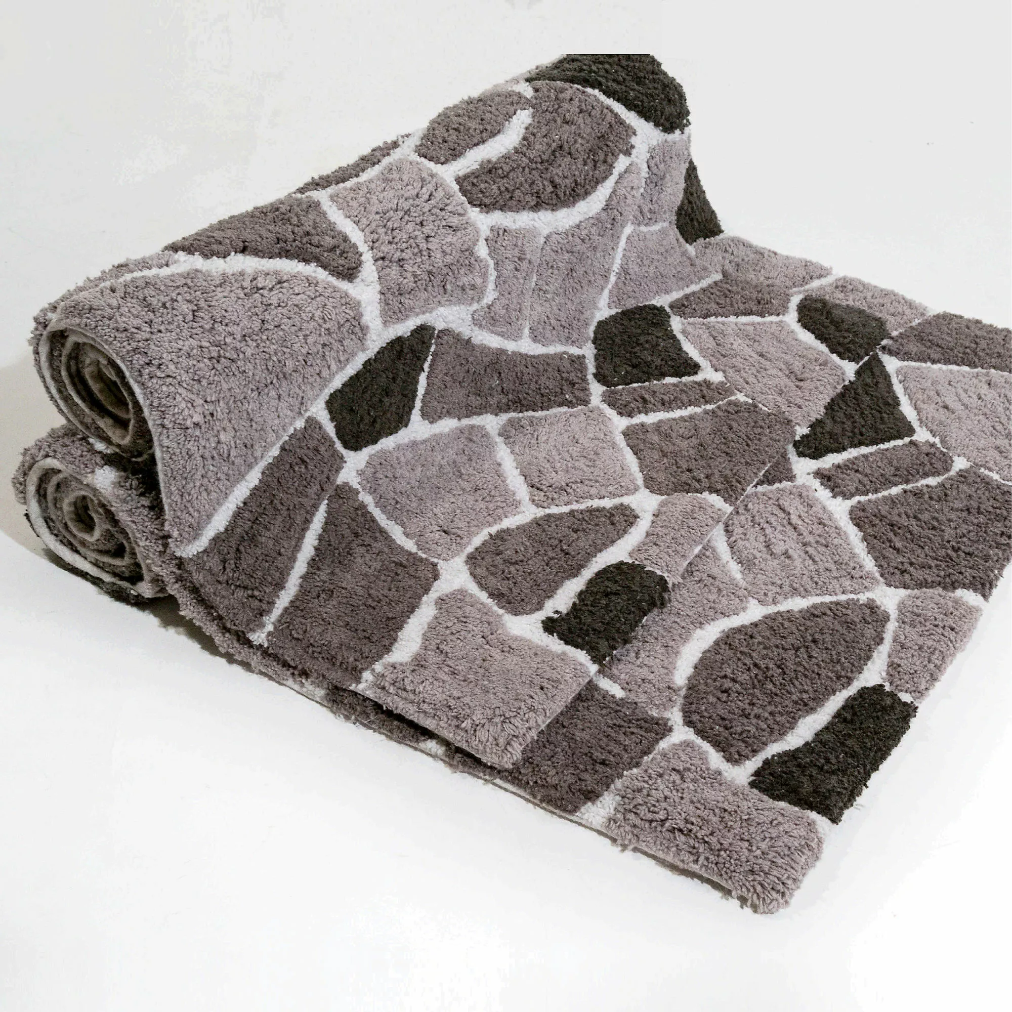 Chesapeake Boulder Cotton Anti Skid 2 Piece Bath Rug Set - Image 3