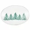 Vietri Lastra Holiday Trees Melamine Oval Serving Platter