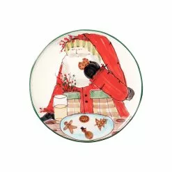 Vietri Old St Nick Christmas Cookie Plate In Gift Box