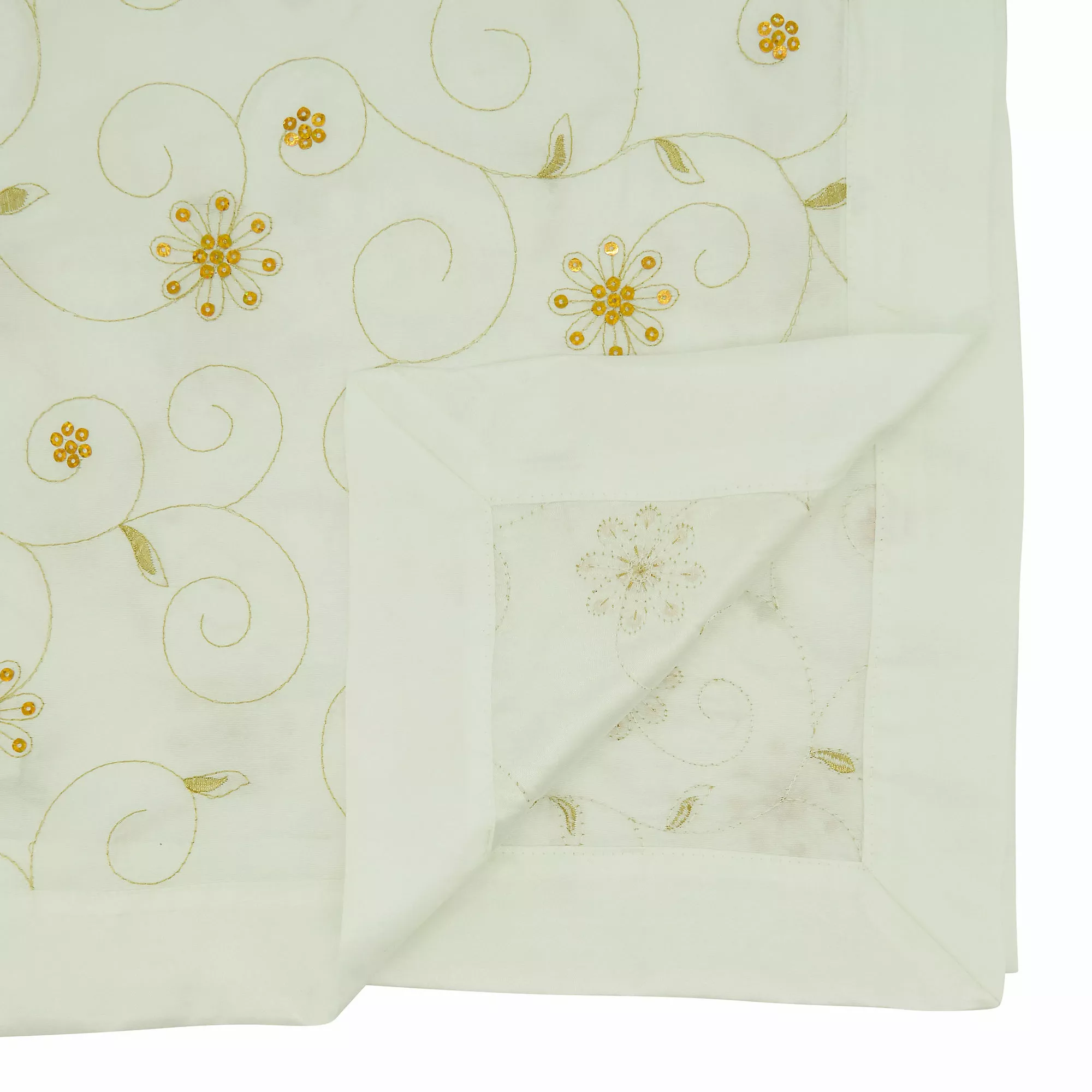 Saro Lifestyle Embroidered Sequined Design 16''x72'' Table Runner - Image 3