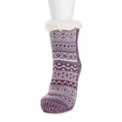Muk Luks Women's Fluffy Cabin Slipper Socks