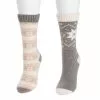 Muk Luks Women's 2 Pack Winter Boot Socks