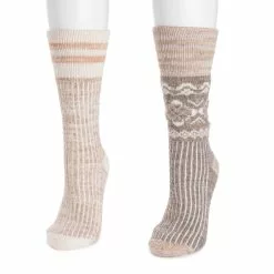 Muk Luks Women's 2 Pack Winter Lodge Socks