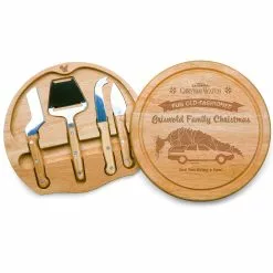 Picnic Time Christmas Vacation Circo Cheese Cutting Board And Tools Set