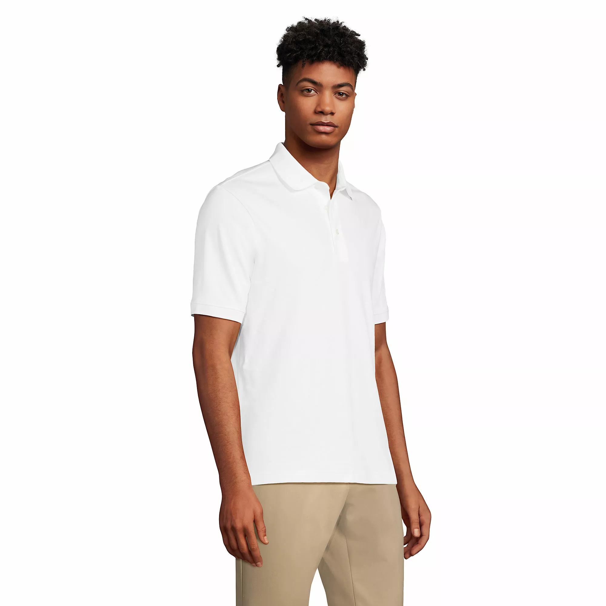 Lands' End Men's Short Sleeve Pima Polo - Image 3