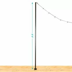 Allsop Home & Garden Allsop Home And Garden String Light Pole Stand With Mounting Plate